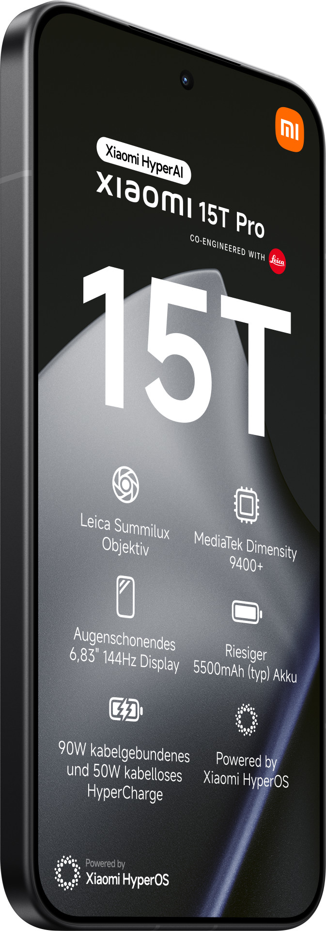 Xiaomi 15T Pro 512 GB Schwarz 5G vorne