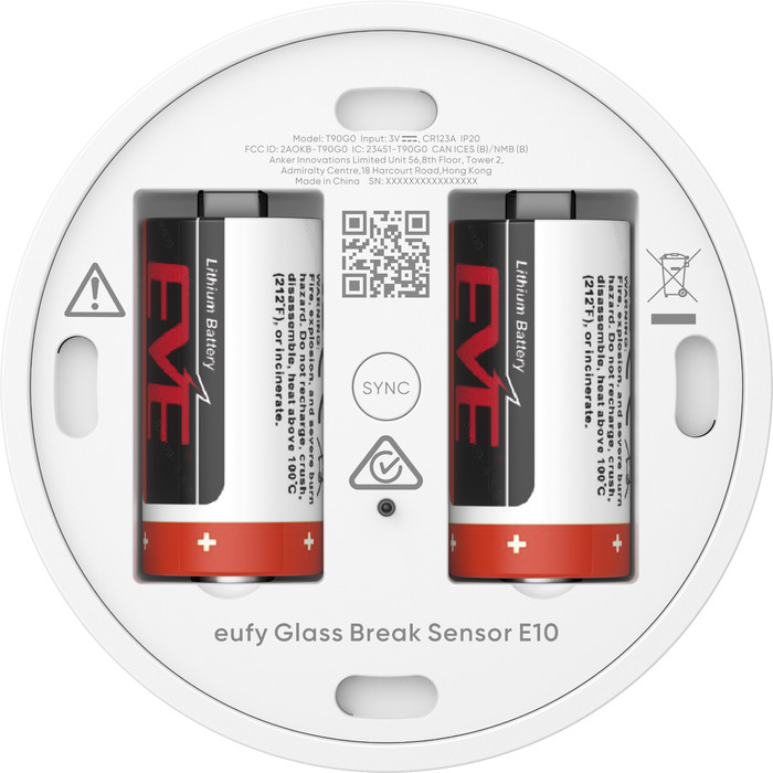 eufy Glass Break Sensor E10 back