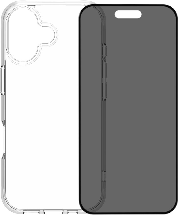 BlueBuilt Protective Back Cover iPhone 17 Transparent + BlueBuilt iPhone 17 Privacy Screen Protector Main Image