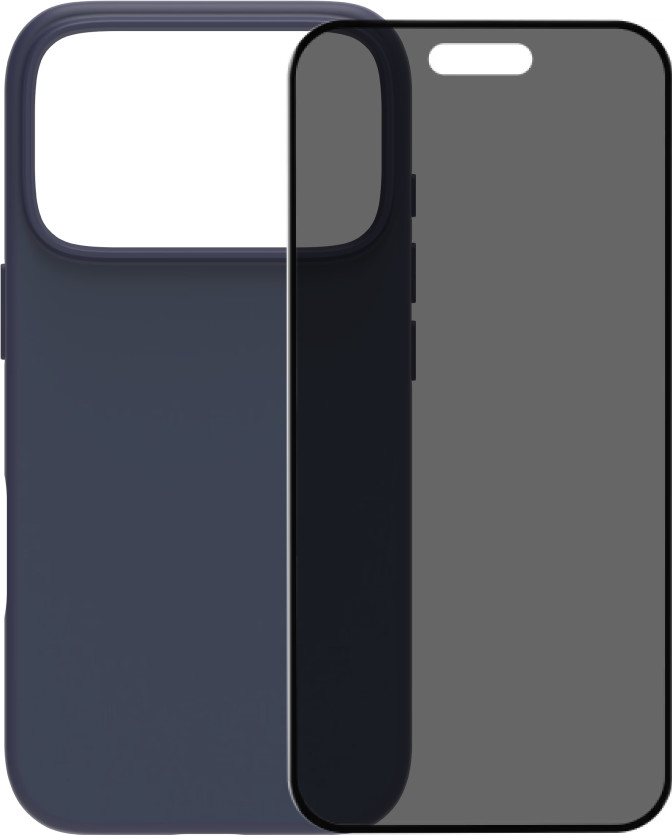 BlueBuilt Protective Back Cover with MagSafe iPhone 17 Pro Blue + BlueBuilt iPhone 17 Pro Privacy Screen Protector Glass Main Image