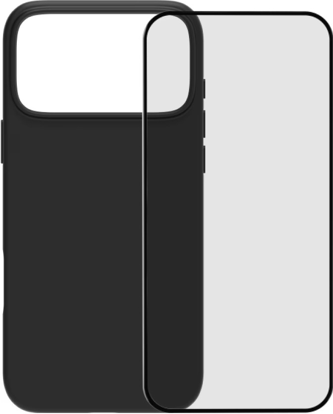 BlueBuilt Back Cover iPhone 17 Pro Max Black + BlueBuilt iPhone 17 Pro Max Screen Protector Glass Main Image