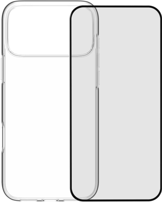 BlueBuilt Back Cover iPhone 17 Pro Max Transparent + BlueBuilt iPhone 17 Pro Max Screen Protector Glass Main Image