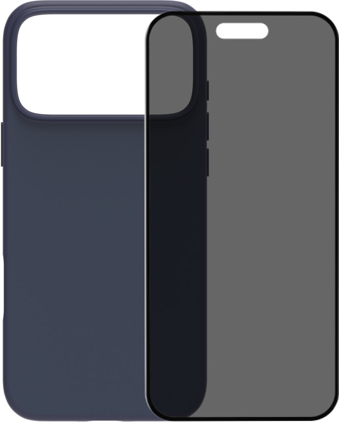 BlueBuilt Protective Back Cover with MagSafe iPhone 17 Pro Max Blue + BlueBuilt iPhone 17 Pro Max Privacy Screen Protector Glass Main Image