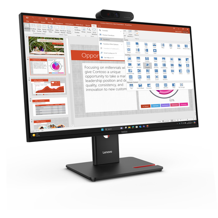 Lenovo ThinkVision T27-40 + MC60 Webcam left side