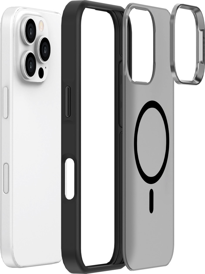 Just in Case Apple iPhone 16 Pro Backcover mit MagSafe und Fallschutz Schwarz Verbundprodukt