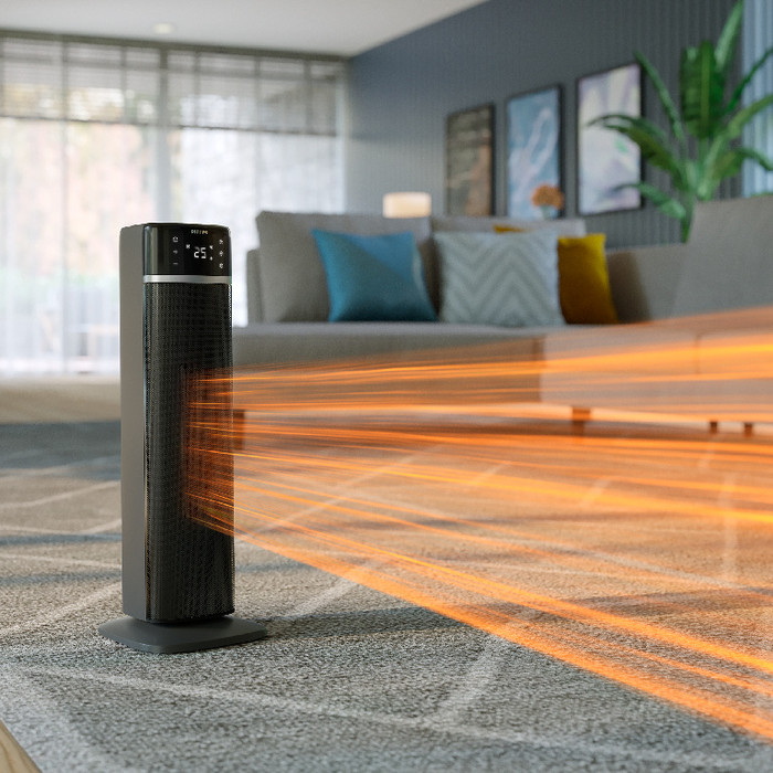 Philips Ceramic Energy-Saver Heater 5000 Series product in use