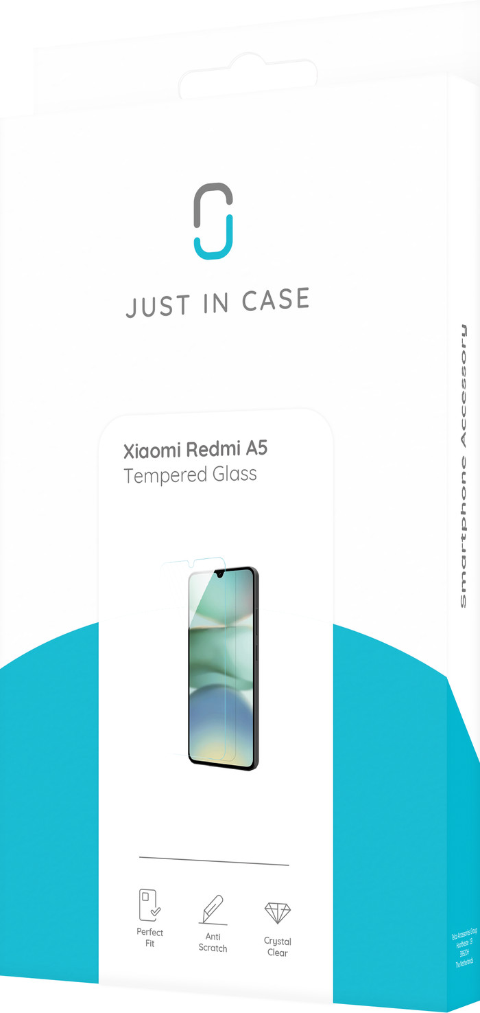 Just In Case Tempered Glass Xiaomi Redmi A5 Screen Protector packaging
