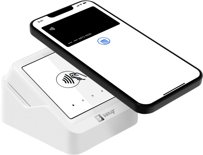 SumUp Solo 4G Mobiles Kartenlesegerat + Ladestation vorne