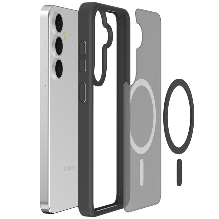 Just in Case Back Cover with Fall Protection Samsung Galaxy S24 Black with Magnet inside