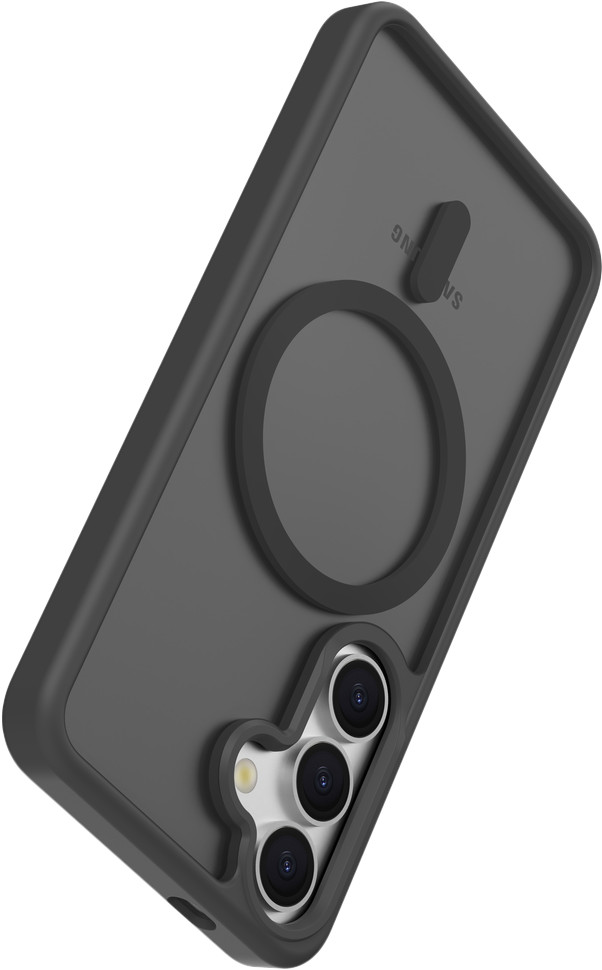 Just in Case Back Cover with Fall Protection Samsung Galaxy S24 Black with Magnet left side