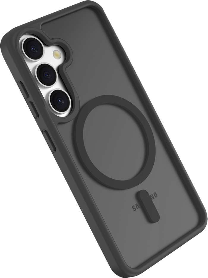 Just in Case Back Cover with Fall Protection Samsung Galaxy S24 Black with Magnet right side