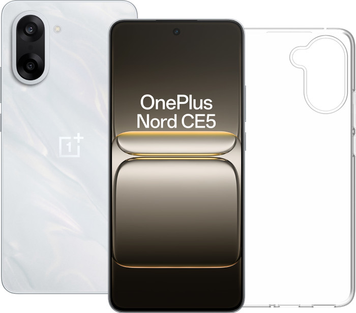 OnePlus Nord CE 5 128GB Weiß 5G + BlueBuilt Backcover Transparent Main Image
