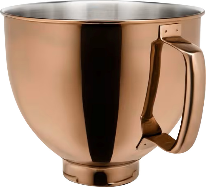 KitchenAid Artisan Mixer 5KSM125EBM Matt Schwarz + Design Rührschüssel Kupfer vorne