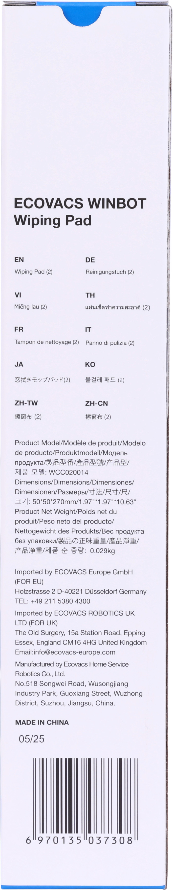 ECOVACS WINBOT W2S Mopping Pads (2 units) product in use