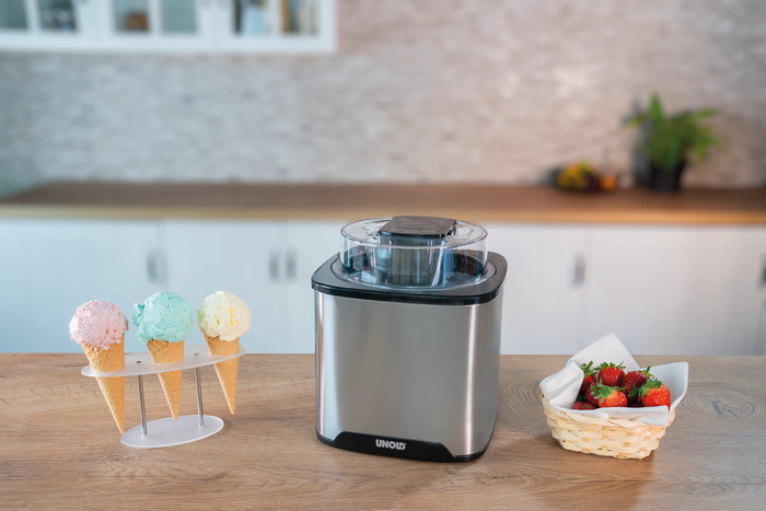 Unold Eismaschine Gelato produkt in gebrauch
