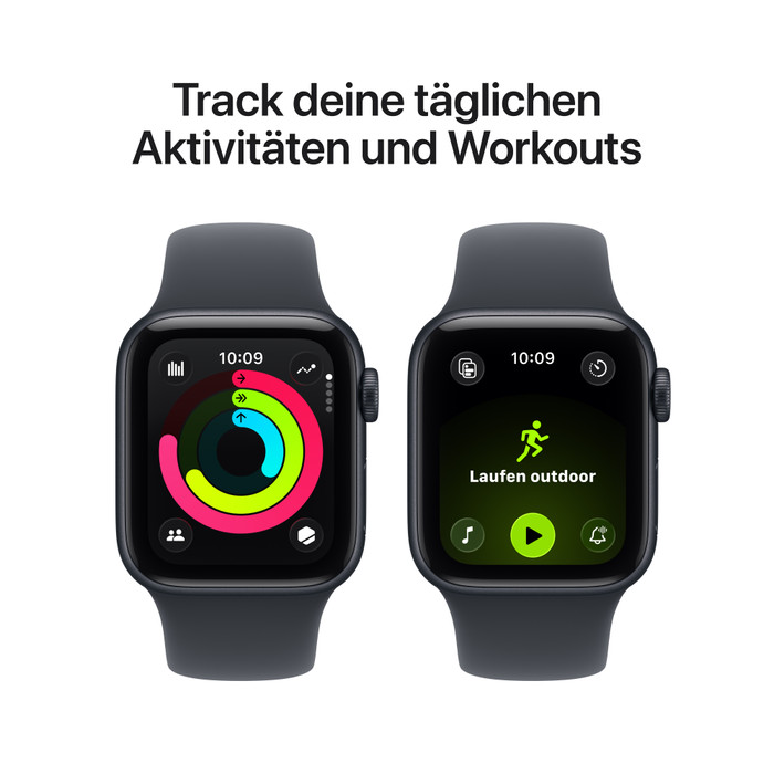 Apple Watch SE (2025) 40 mm Mitternacht Sportarmband S/M visueller lieferant