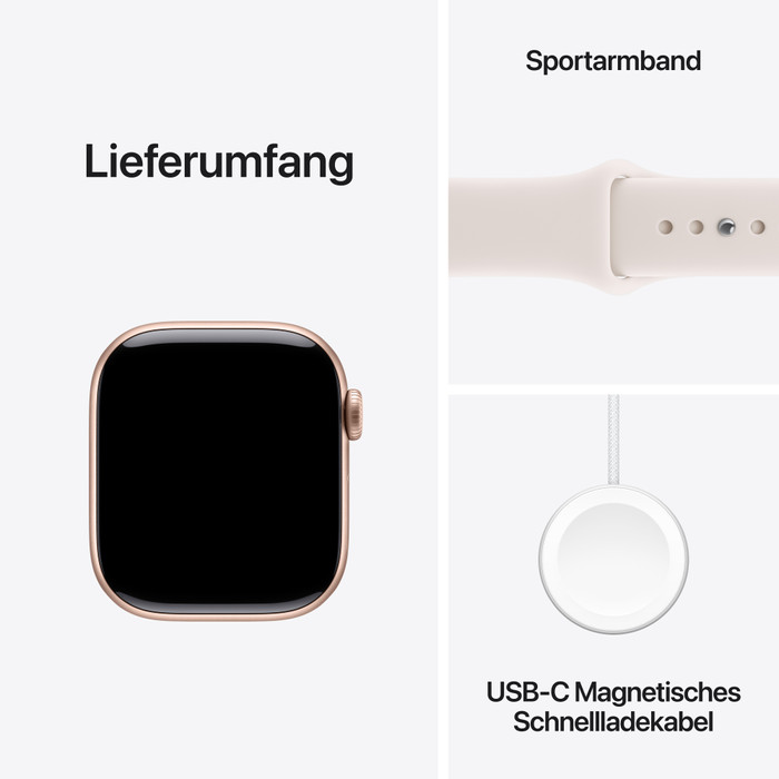Apple Watch Series 11 42 mm Roségold Sportarmband S/M visueller lieferant