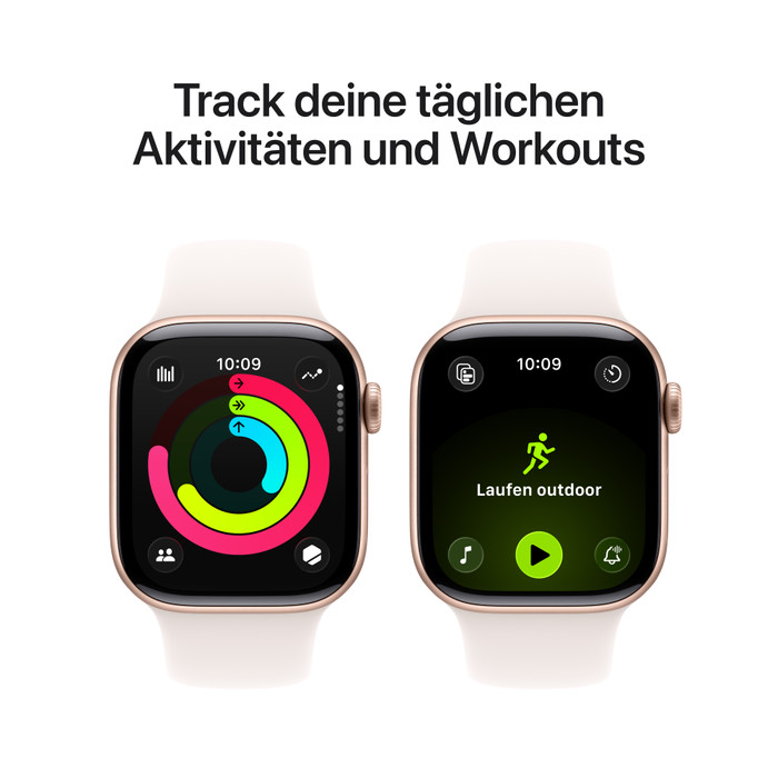 Apple Watch Series 11 42 mm Roségold Sportarmband M/L visueller lieferant