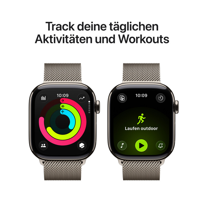 Apple Watch Series 11 5G 42 mm Titan Natur Milanaise Armband visueller lieferant