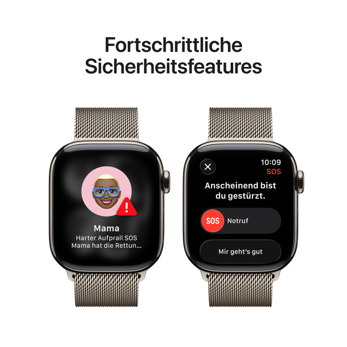 Apple Watch Series 11 5G 42 mm Titan Natur Milanaise Armband visueller lieferant