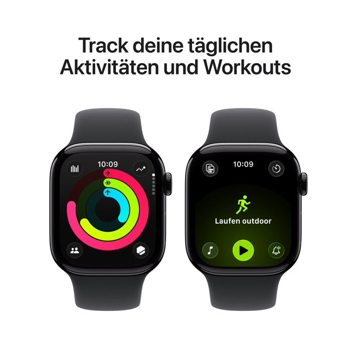 Apple Watch Series 11 5G 42 mm Schwarz Sportarmband M/L visueller lieferant