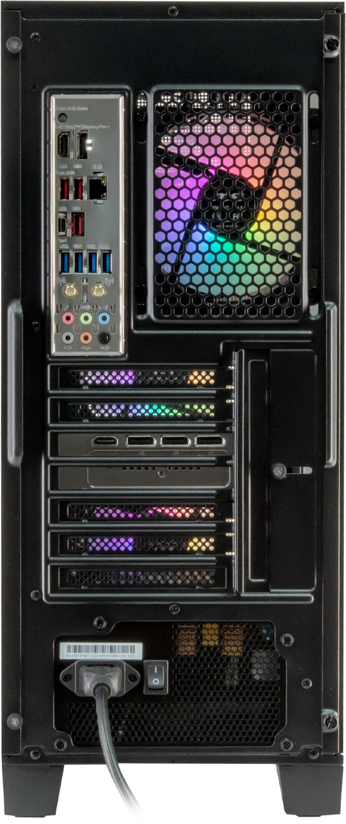 Cobalt x Powered by MSI - Tier 2 - RTX 5070 Ti - Ryzen 7 9800X3D - 32GB - 2TB SSD rückseite