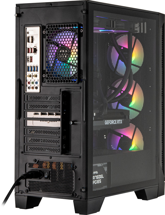 Cobalt x Powered by MSI - Tier 2 - RTX 5070 Ti - Ryzen 7 9800X3D - 32GB - 2TB SSD rückseite