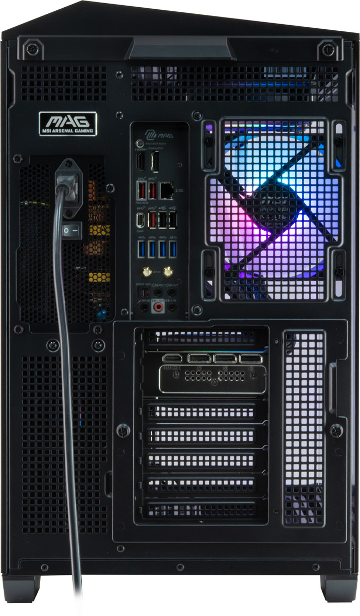 Cobalt x Powered by MSI - Tier 3 - RTX 5080 - Ryzen 7 9800X3D - 32GB - 2TB SSD rückseite