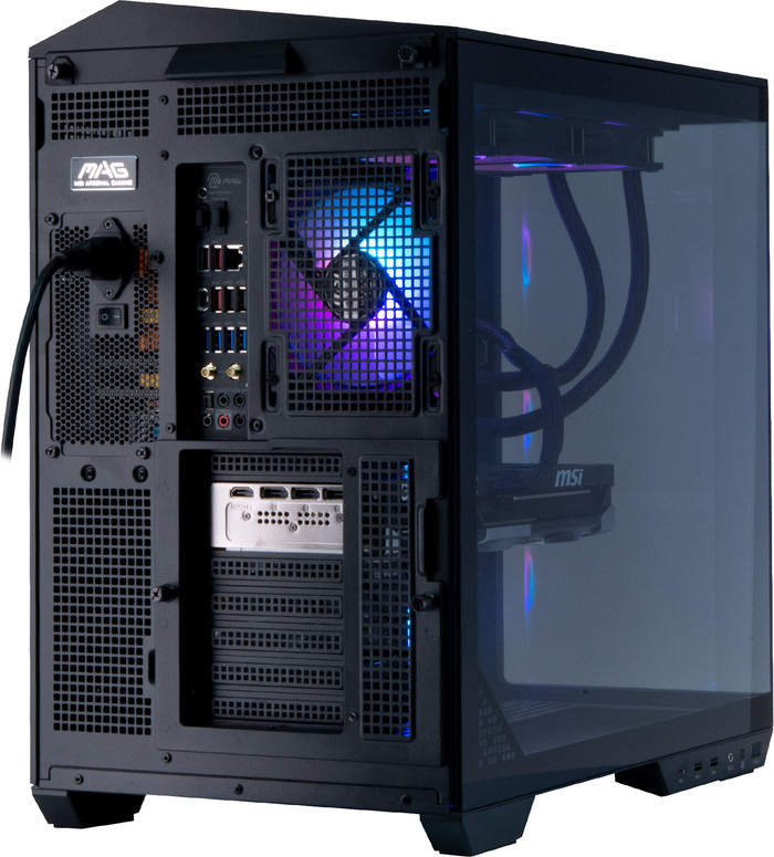 Cobalt x Powered by MSI - Tier 3 - RTX 5080 - Ryzen 7 9800X3D - 32GB - 2TB SSD rückseite