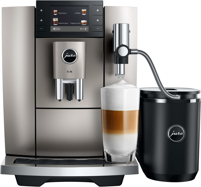 JURA E8 Midnight Silver (ED) vorne