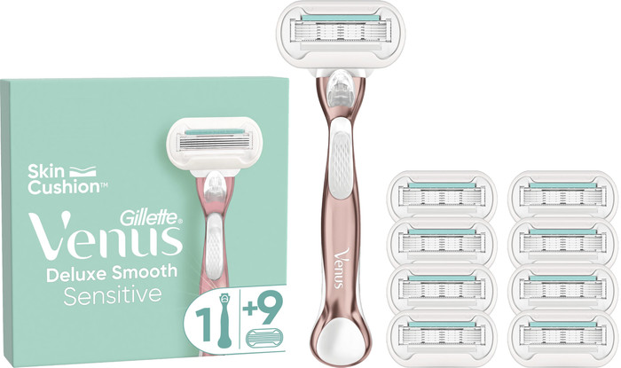 Gillette Venus Deluxe Smooth Sensitive + 9 Ersatzklingen Main Image