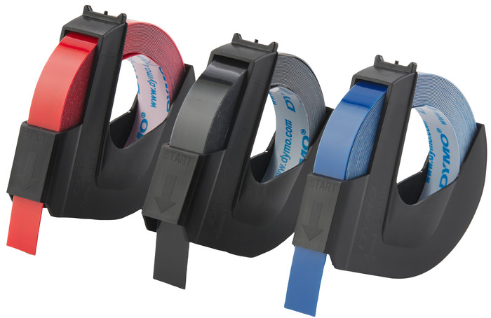 DYMO Embossing Tape 9mm 3-color 5-pack front