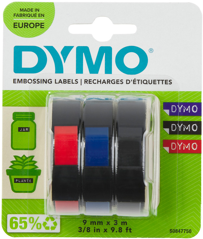 DYMO Prägeband 9 mm 3-Farben-Set Main Image