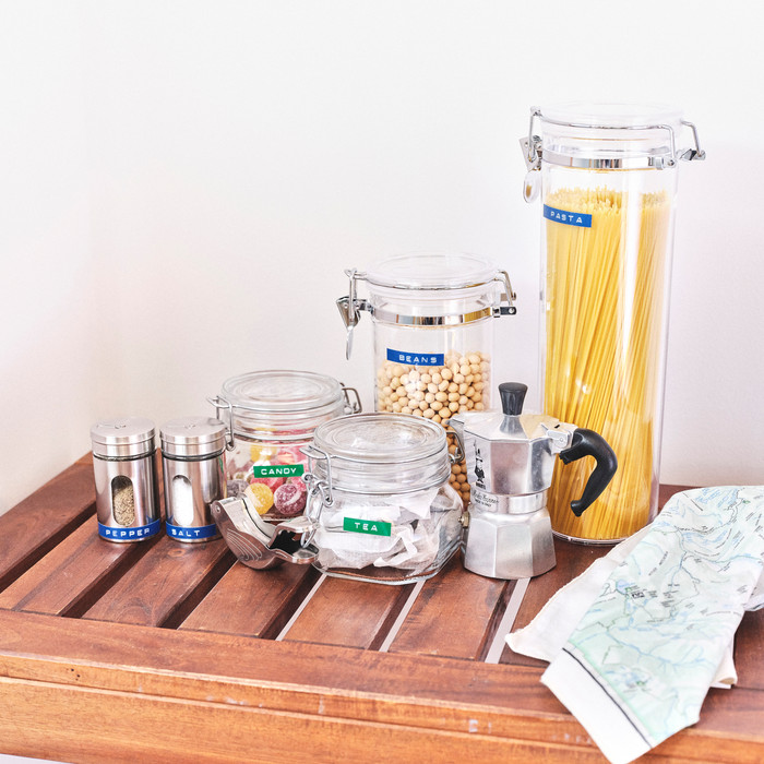 DYMO Embossing Tape 9mm 3-color 5-pack product in use