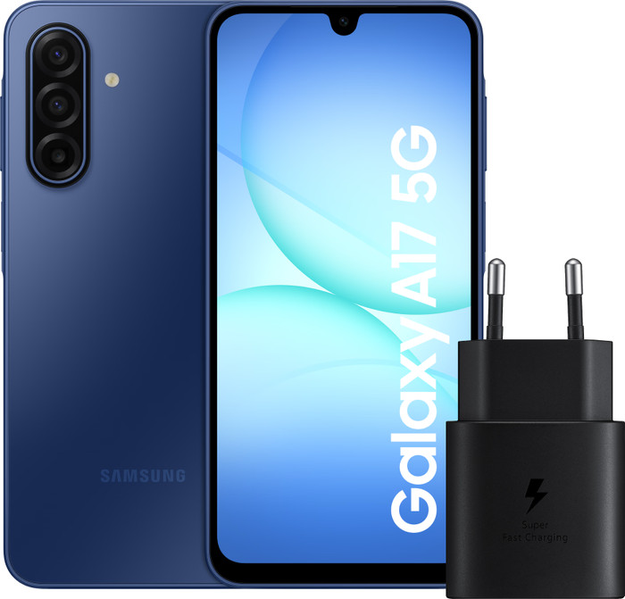 Samsung Galaxy A17 128GB Blau 5G + Samsung Ladegerät 25 Watt Schwarz Main Image