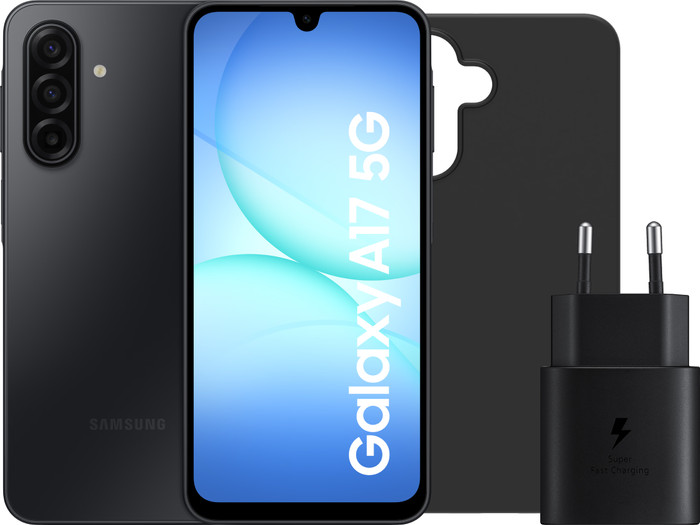 Samsung Galaxy A17 128GB Schwarz 5G + Zubehörset Main Image