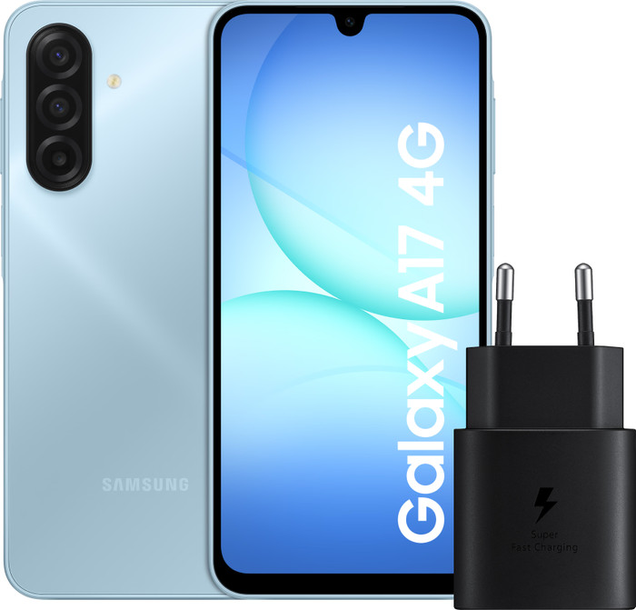 Samsung Galaxy A17 128GB Gray 4G + Samsung Charger 25W Black Main Image