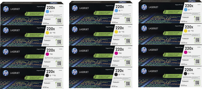 HP 220X LaserJet Toner Cartridge Combo Pack (3 units) Main Image