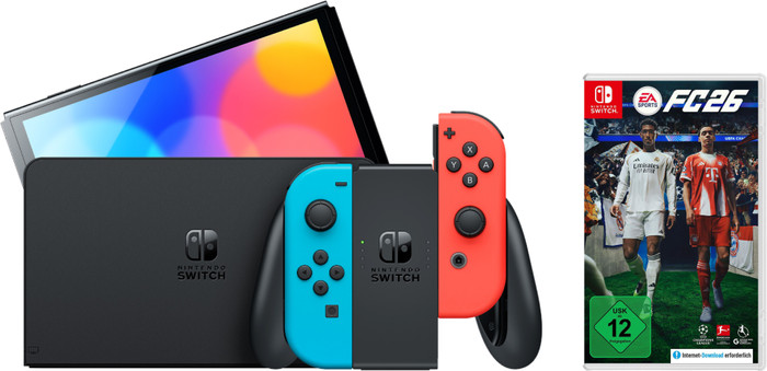 Nintendo Switch OLED Blau/Rot + EA Sports FC 26 Main Image