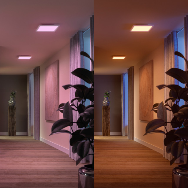 Philips Hue Surimu Deckenleuchte White & Color Rechteckig Klein produkt in gebrauch