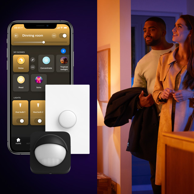 Philips Hue Surimu Deckenleuchte White & Color Rechteckig Klein produkt in gebrauch