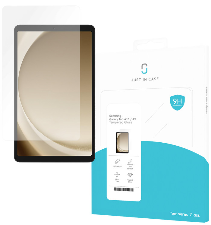 Just in Case Samsung Galaxy Tab A11/A9 Screen Protector Glass front