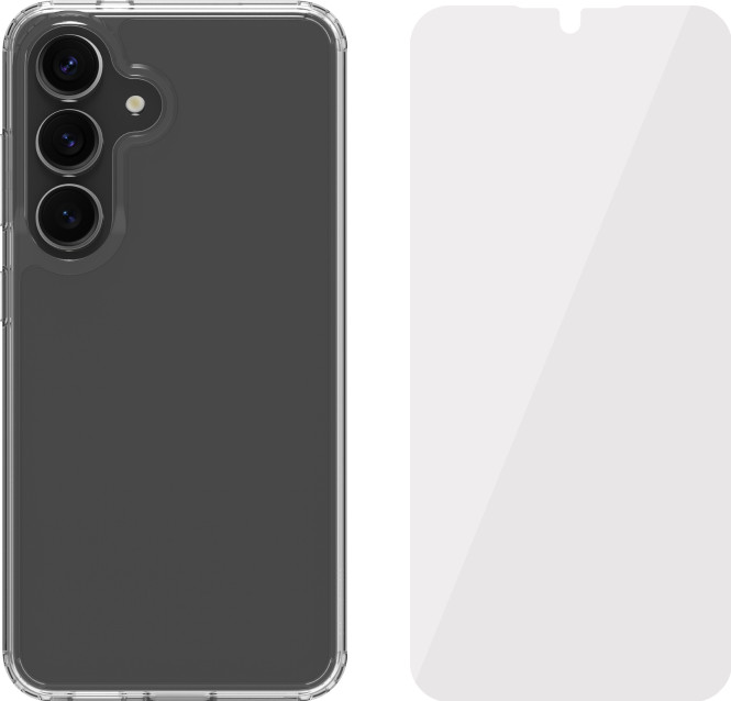 BlueBuilt Protective Backcover Samsung Galaxy S25 Transparent + Panzerglas Main Image