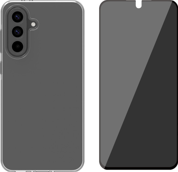 BlueBuilt Back Cover Samsung Galaxy A56 Transparent + Privacy Screen Protector Main Image