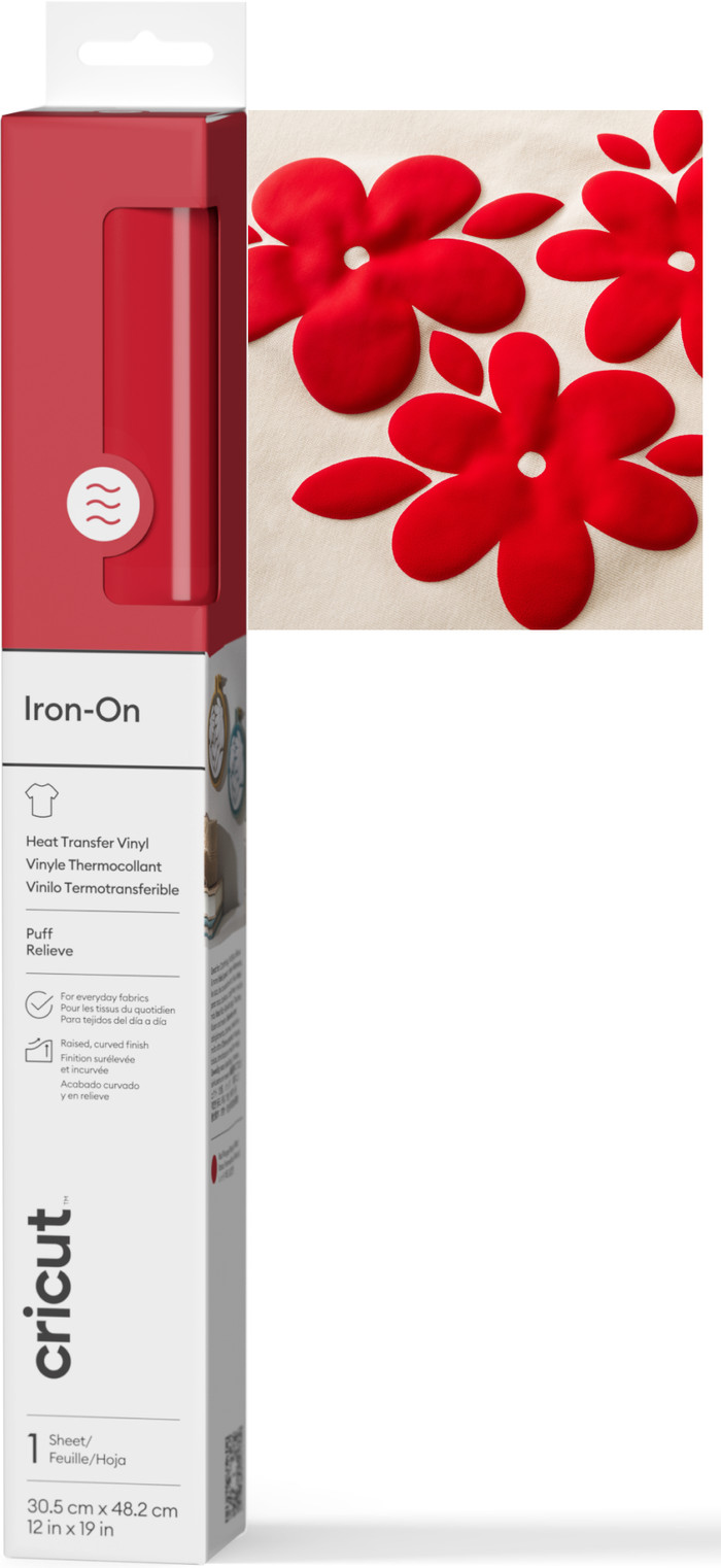 Cricut Puff Iron-On Red 30.5x48.3cm front