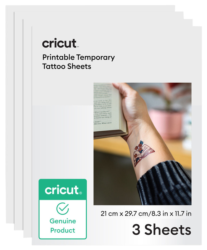 Cricut Printable Sheets for Temporary Tattoos A4 21x29.7cm (3 sheets) Main Image
