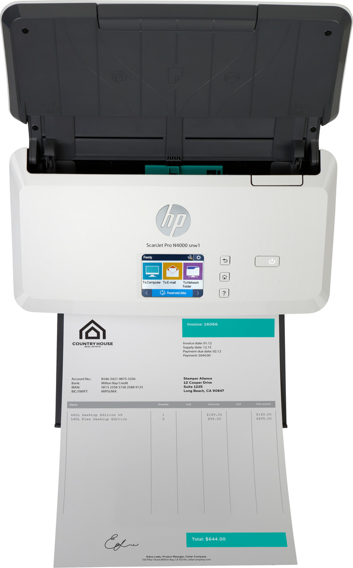 HP ScanJet Pro N4000 snw1 Scanner vorne