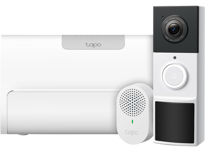TP-Link Tapo D210 Smart Video Doorbell + H500 Smart HomeBase Main Image