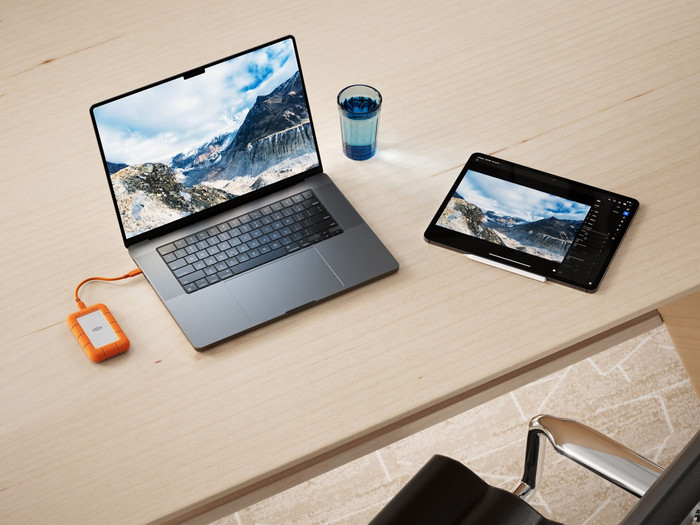 LaCie Rugged SSD4 2TB product in use