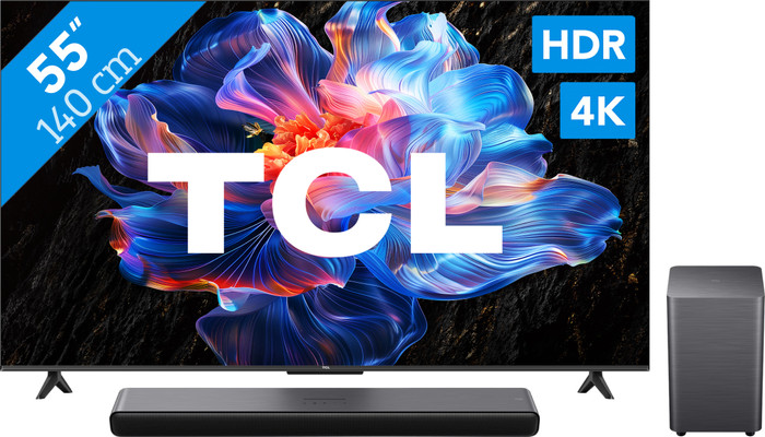 TCL 55 Zoll LED P61K 4K (2025) + TCL S55H 2.1 Soundbar Main Image